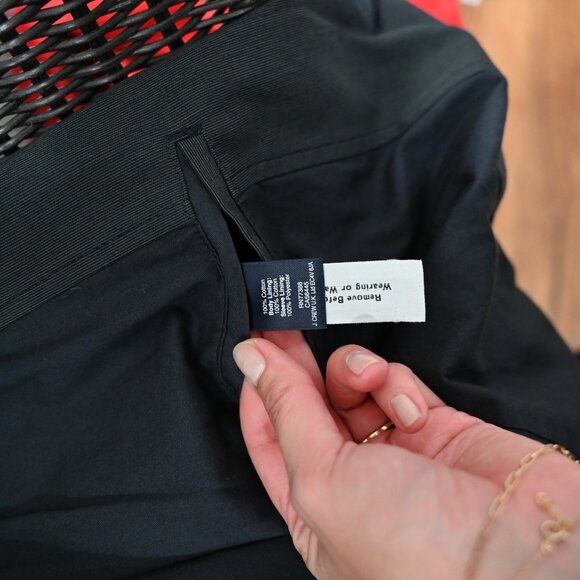 J Crew Unstructured Cotton Twill Microstripe Blazer Jacket Gray Blue - Picture 7 of 7